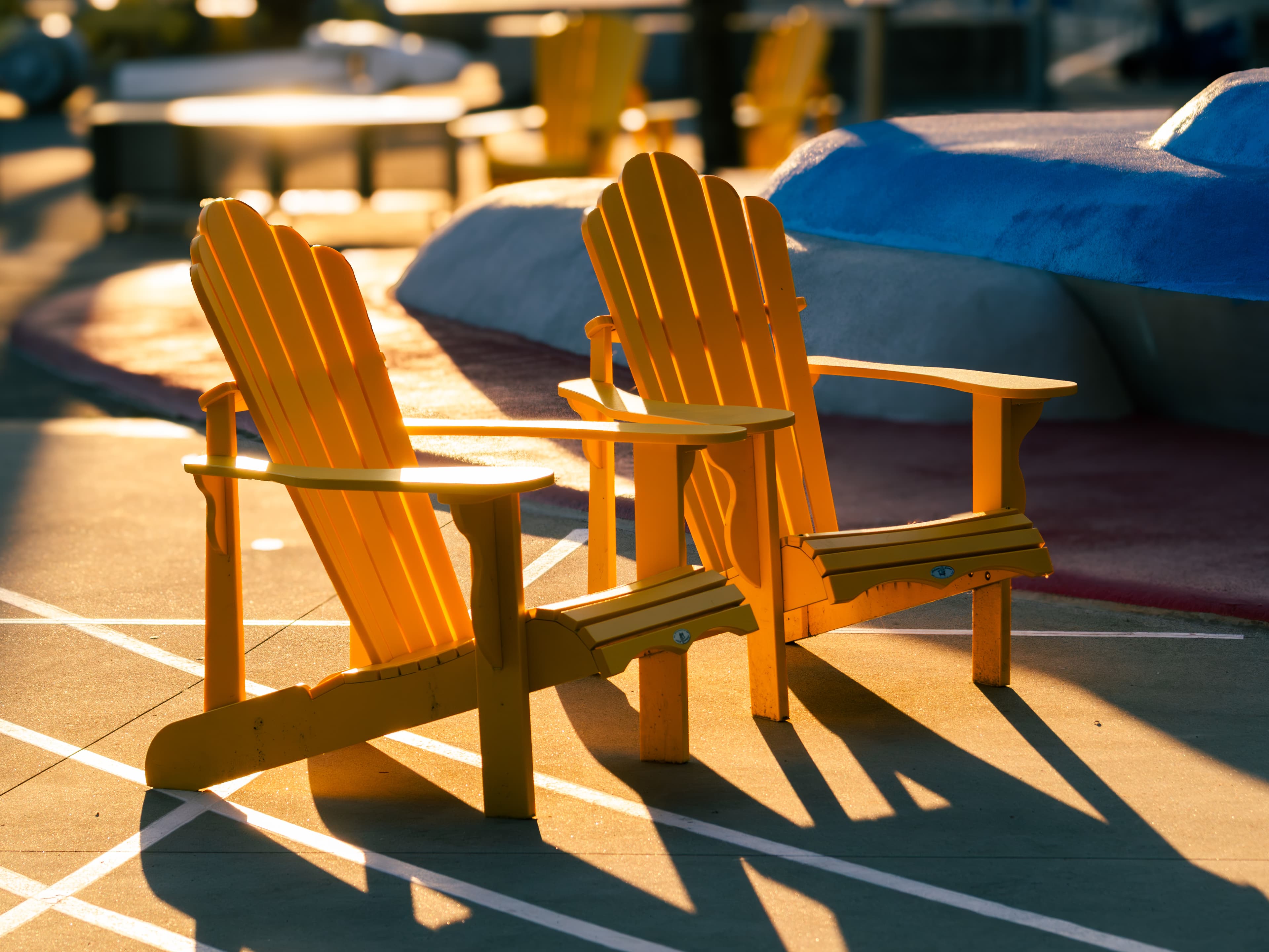 Double yellow chairs