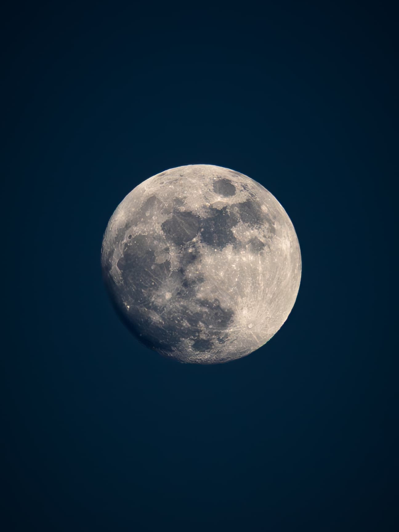 Pre-sunset moon
